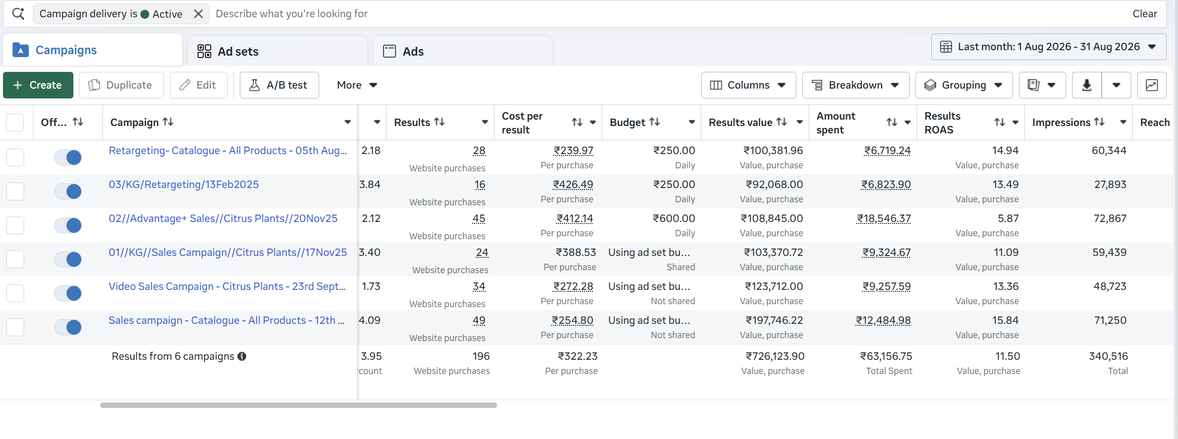 Meta Ads Case Study — D2C E-commerce Brand